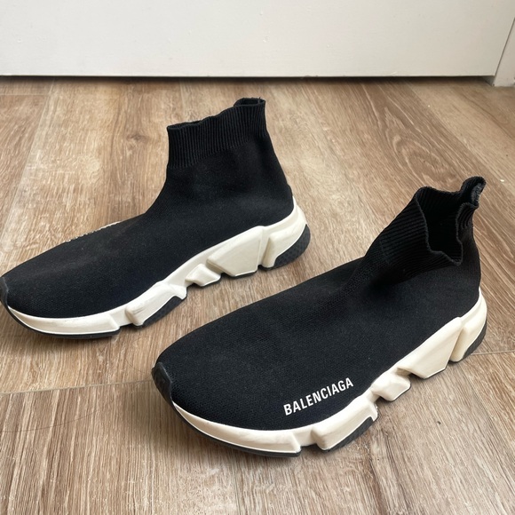 Balenciaga Speed LT logo-print stretch-knit high-top sneakers - Picture 3 of 7